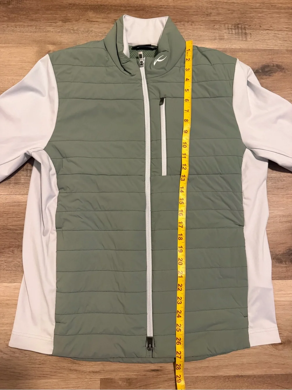 Kjus Men's L Reach Jacket Olive/Gray Lightweight Full-Zip Del Mar Country Club